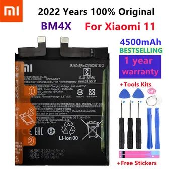 100% Originalus Xiao Mi BM4X 4710mAh Telefono Baterija Xiaomi 11 Xiaomi11 Mi11 Pakeitimo Baterijas Bateria