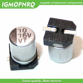 10vnt 16v10uf 4*5mm SMD aliuminio elektrolitinius kondensatorius 10uf 16v 16v10uf-SMD