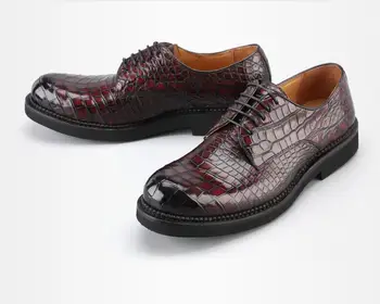 2021 naujo dizaino 100% realių tikros krokodilo odos aligatorius oda vyrų batų verslo karvės oda, pamušalas geriausios kokybės batų vyrai
