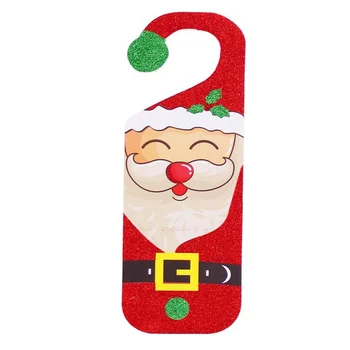 2vnt Kalėdos Pakabukas rutulio formos rankena Santa Claus Sniego, Kalėdų Durų Rankena Pakabukas už Pub House KTV