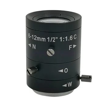 3 Mln. HD Priežiūros Objektyvas 1/2 C Uosto Pramonės Kameros Lęšis Rankinis Zoom 6-12mm, Be Iškraipymų Skatinimo