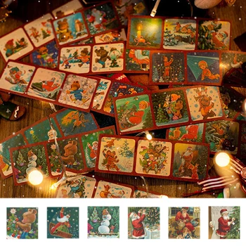30sheet Kalėdų Giesmės Lipdukai Juosteles Leidinys Dekoratyvinių Lipdukų Knyga Scrapbooking Etiketės, Dienoraštį, Albumą Kalėdos Nori Lipdukai