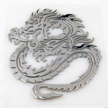 3D Dragon Lipdukas Automobilio bagažo skyriaus Nikelio Lydinio Ženklelis Emblema Reikmenys, Klijai Automobilių Stilius Ženklelio Lipdukai