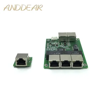 5-port Gigabit switch modulis yra plačiai naudojamas LED eilutė 5 port 10/100/1000 m susisiekti uosto mini switch module PCBA Plokštė
