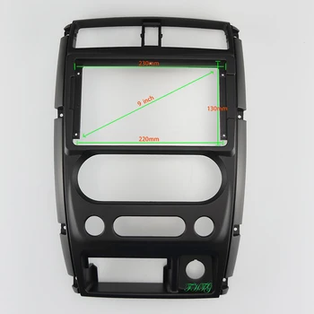 9 COLIŲ Automobilinis Garso Rėmo GPS Navigacijos Fasciją Skydelis Automobilių dvd Plastikinis Rėmas Fasciją tinka JIMNY 2007-2016