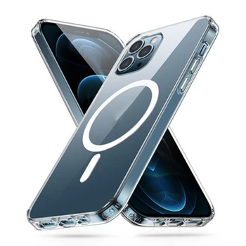 Aišku, Magnetinio Sunku Telefonas Atsparus Smūgiams Atveju Iphone, 11 Bylą 14 12 13 Pro 13 12 Mini Xs Max Xr 7 Plus Se Belaidžio Įkrovimo Atveju