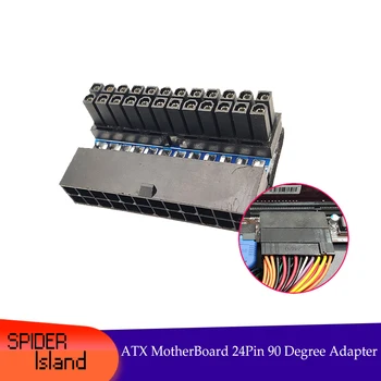 ATX Kompiuterio pagrindinės Plokštės Maitinimo 24P Adapteris, 24pin Maitinimo 90 Laipsnių Adapteris Jungtis
