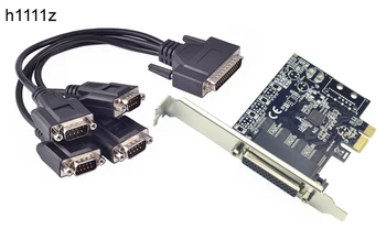 Aukštos kokybės AX99100 Chipset PCI Express 4 uostų Serijos PCI-e 1x Plėtros Kortelę ar Kelių DB9 RS232 COM portą PCIe I/O Riser Card