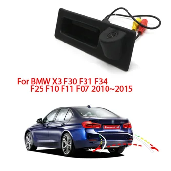 Automobilio bagažo skyriaus Dirbti Atbuline eiga 170° Galinio vaizdo HD CCD Kamera, Skirta BMW X3 F30 F31 F34 F25 F10 F11 F07 2010 2011 2012 2013 2014 2015