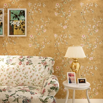 beibehang Sielovados gėlės Sienos Popieriaus vientisos Spalvos papel de parede 3D Tapetai gyventi Kambaryje Sofa-lova, Tv Foną, Sienų danga