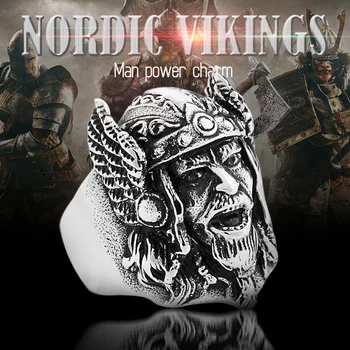 Beier 316L Nerūdijančio Plieno, Šiaurės Skandinavijos Vikingų Odin Amulet vyrų Aukštos Kokybės mados didmeninė žiedas papuošalai LR239