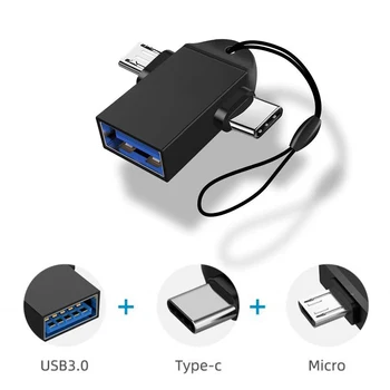 C tipo su usb kabelį, Tipas C Su USB 3.0 OTG Adapteris, skirtas MacbookPro Xiaomi 