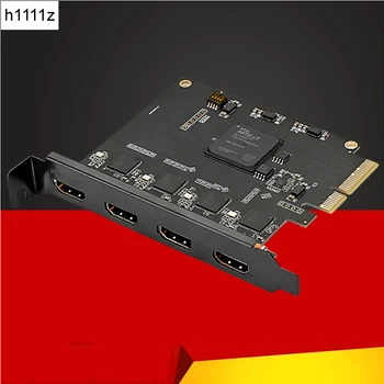 Capture Card PCIE X4 Užfiksuoti Kortelės 1080p 60fps 4 Kanalų HDMI PCI Express Vaizdo įrašymo už PS4 OBS Wirecast VMix Live Transliacijos