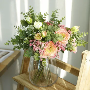 Dirbtinių Gėlių Vestuvių BouquetSimulation iš Lulian tai GypsophilaHome Apdaila, Baldai Šilko Gėlės Namų Reikmenys