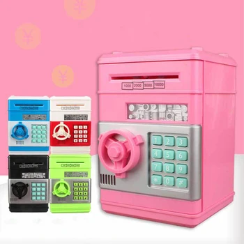 Elektroninių Piggy Bank seifas Pinigų Dėžės, Vaikams, Skaitmeniniai Monetos, Pinigų Taupymo seifas Mini BANKOMATAS Vaikas Kalėdos Dovanas
