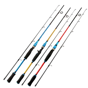 Gamyklos didmeninė trijų spalvų Suvilioti meškere rankoje mesti lazdele gun/verpimo rankena žvejybos polių anglies galios M/ML melodija lazdele