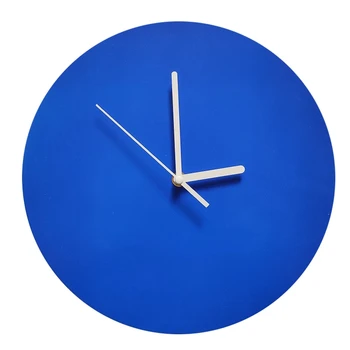 INS Retro Klein Mėlyna Sieninis Laikrodis Šiaurės Mediniai Išjungti Laikrodžiai Fone Apdailos Darbalaukio Papuošalai Foto Rekvizitai