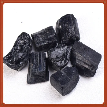 Juodasis Turmalinas Žvyro Žalias Akmuo, Mineralinis Pavyzdys Nereguliarus Crystal Healing Advanced Surinkimo Pašalinti Magnetizmo