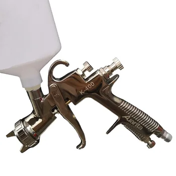 K-400 vidutinio slėgio didelis srautas aplinkos apsaugos dažų purškimo pistoletas 600ml, kalibras 1.4 1.7 mm