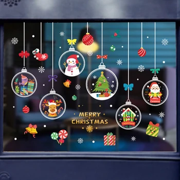 Kalėdų Sienų Lipdukų Dekoravimas Kalėdų Senelio Elnias Snaigės Naujųjų Metų Wall Durų Lipdukai Kalėdos Šalies Namų Tiekimo Vaikų Dovanų