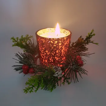 Kalėdų Vainikai Žvakidė Išskirtinį Stiklo, Žvakių Laikiklis Romantiška Žvakidė Kūrinius Valgomojo Stalo Ornamentas Meno Dekoro