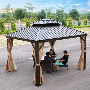 Lauko Pavėsinė villa kiemas, sodas, terasa laisvalaikio aliuminio lydinio pavilion naujas Kinų stiliaus skėtį nuo saulės vainiko