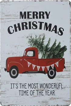 Linksmų Kalėdų Eglutės Juokinga Sunkvežimių Retro Vintage Baras Metalo Skardos Pasirašyti Plakato Stiliaus Sienos Meno Pub Baras Dekoro Kavos Puodelio Ženklai