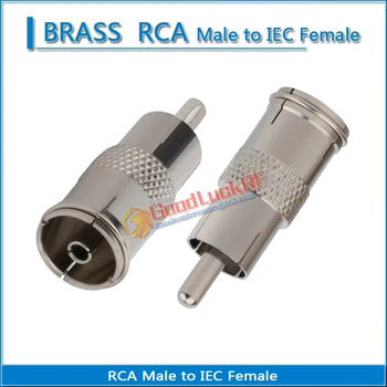 Lotus RCA Male IEC Moterų garso ir vaizdo jungtis Žalvaris 