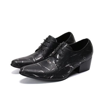 Mens batai prabangos prekės ženklo aukštakulnius juoda prom mokasīni, metalinių kojų aksomo šlepetės smaigalys mens vestuvių suknelė bateliai