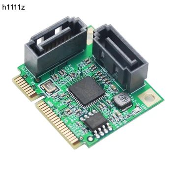 Mini PCI-Express ir SATAIII 3.0 6Gbps ASM1061 Valdiklio plokštė Mini PCIE 2-port SATA 3.0 Išplėtimo Plokštę Adpater Adaptador už HDD