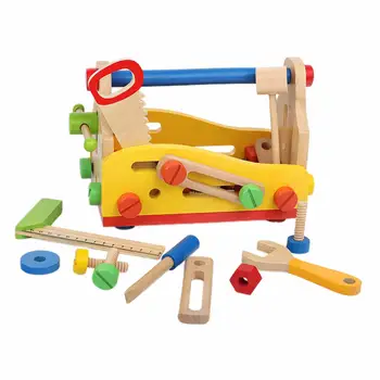 Montessori Medinės Žaisti Įrankis Varžtas Išardymas Žaislas Vaikams, Vaikiška