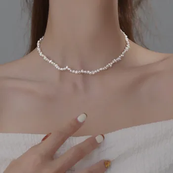 Natūralūs Gėlavandenių Perlų Choker Karoliai Baroko perlų Papuošalai Moterims Skanėstas Gėlių Užsegimas Didmeninė 2022 tendencija Dovanos