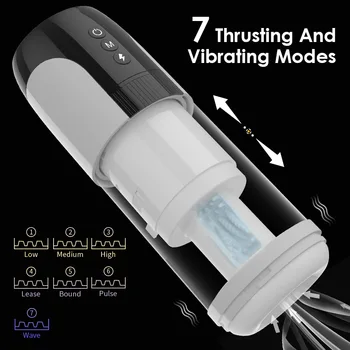 Naujas Blowjob 7 Vibracijos Greitis Imituoti Elektros Vyrų Masturbator Taurės Giliai Gerklės, Burnos Dizaino Stora Oralinio Sekso Žaisliukai Vyrams Gėjų