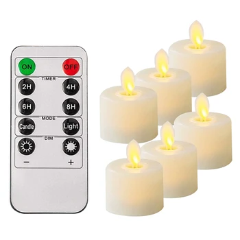 Nešiojamieji Nuotolinio Valdymo pulto LED Flameless Žvakių Šviesos Vandeniui Elektroninio Svingo Žvakių Šviesos Šalis, Vestuvių Šventė Patrauklus