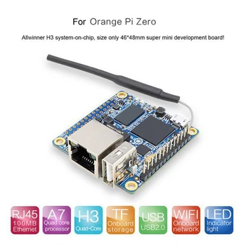 Oranžinė Pi Nulio Allwinner H3 Cortex-A7 512MB Atminties+Case+Expansion Card+Maitinimo Adapteris Plėtros Taryba Rinkinys