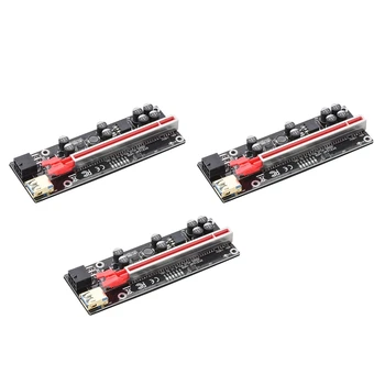 PCI-E Riser Grafika Kortelės ilgiklis PCI-E 1X Iki 16X Single-Port USB3.0 Adapteris Plėtros Kortelę Už BTC Kasyba