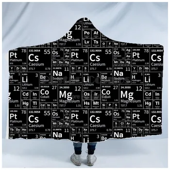 Plstar Kosmosas Matematika, mokslas berniukas Grafinis juokinga Gobtuvu Antklodė 3D full spausdinti Nešiojami, Antklodė, Suaugusiems, vyrams, moterims, style2