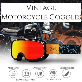 Retro Motociklą Akiniai, Dviračių Taurės Motokroso Vėjo Motoroleris Akiniai Akiniai Vintage Akiniai Dirt Bike