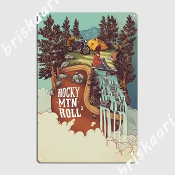 Rocky Mtn Roll 3 Metalo Ženklas Klubo Baro Projektavimas Klubas Šalies, Stendus, Alavo Pasirašyti Plakatai