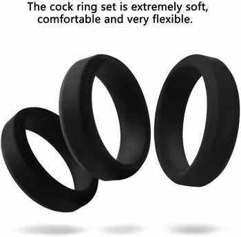 Silikoninis varpos žiedas naktį užrakinti uždelsta ejakuliacija kapšelį nuolatinis sekso žaislas vyrams 6pcs