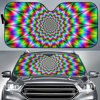 Smailas Psichodelinio Optinė Iliuzija Automobilių Saulė Pavėsyje
