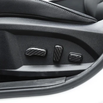 Už Renault Aliaskos 4WD 2016 2017 2018 automobilių kėbulo padengti ABS Matinis/Anglies pluošto sėdynės reguliavimo rankenėlę mygtuką perjungti apdailos dalys, 5vnt