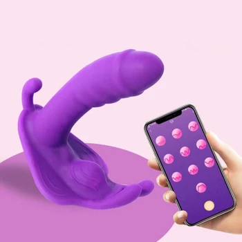 Vibratoriai APP Belaidžio Nuotolinio Valdymo Sekso Žaislai Moterims, Nešiojami Kelnaitės Dildo 10 Greičio G Spot Klitorį Stimuliuoja Makšties Orgazmas