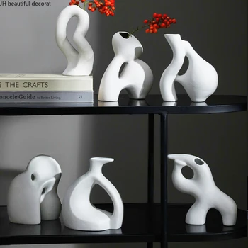 Šiaurės Minimalistinio Keramikos Vaza Kūrybos Kambarį Džiovintų Gėlių, Gėlių Kompozicijų Apdailos Atlikėjo Namų Puošybai Šiuolaikinės