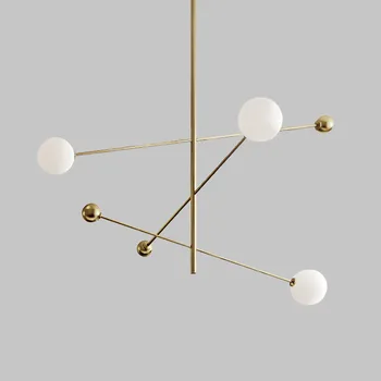 Šiaurės postmodernaus paprasta auksinį kūrybos dizaino trys galvos Virtuvės Restoranas lempos studijų baras mažas pakabukas šviesos